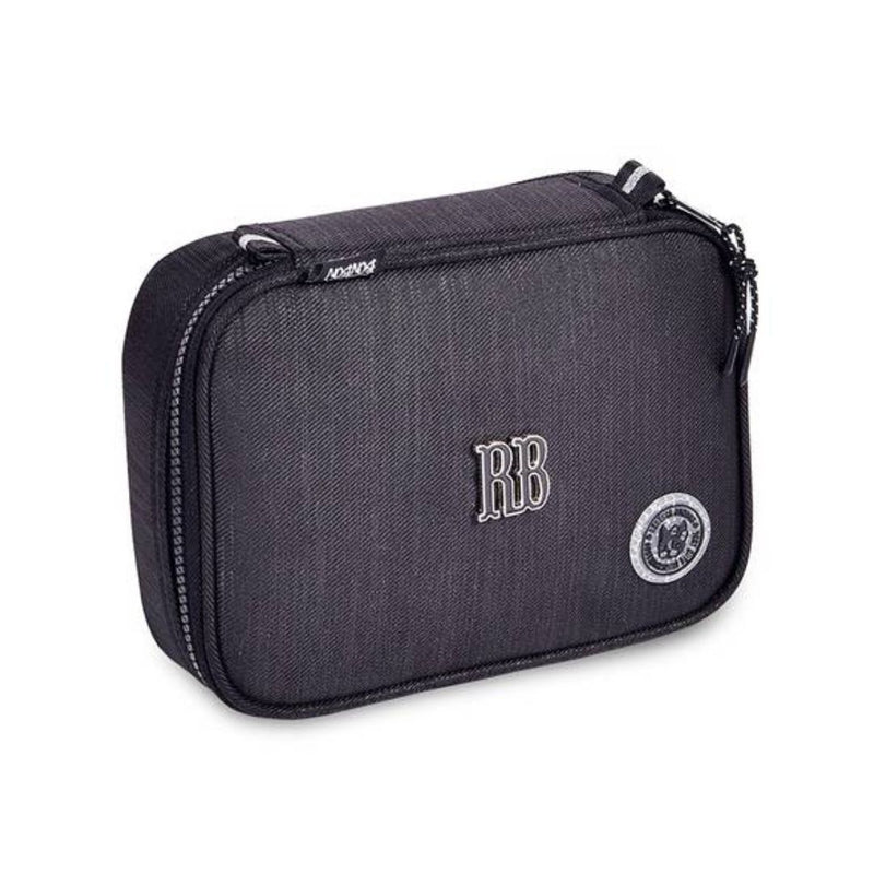 Kit Mochila Carrinho Rebecca Bonbon Preto Lancheira Térmica Estojo Box Juvenil Escolar Meninas Chaveiro Clio