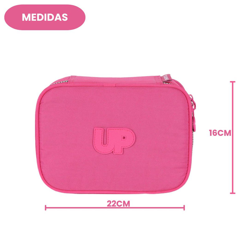 Estojo Box UP4YOU Escolar 36 Elástico 100 Pens Juvenil Volta Aulas Moderno Espaçoso Estudo Grande