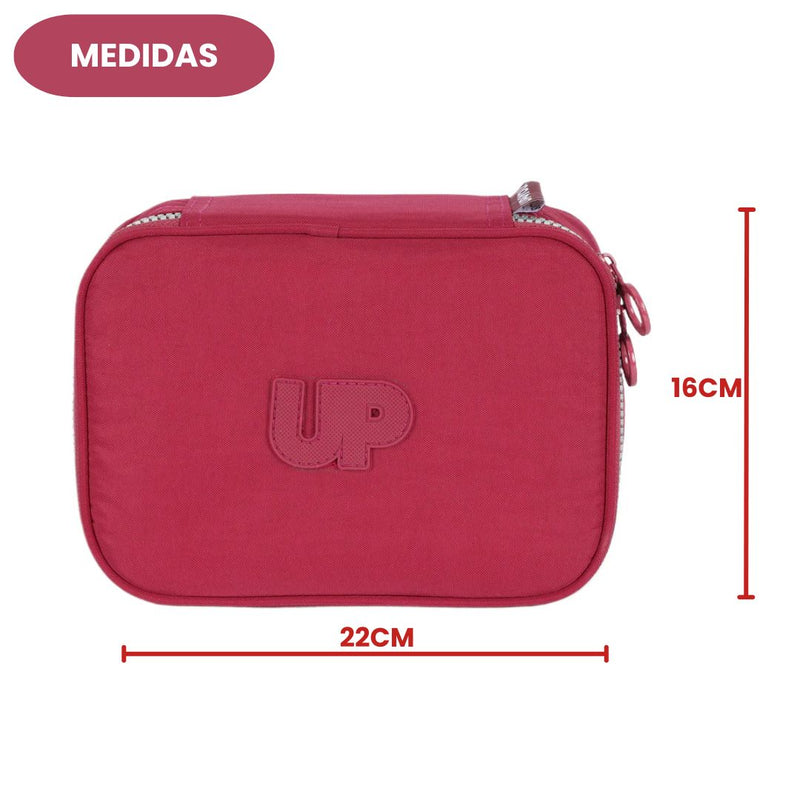 Estojo Box UP4YOU Escolar 36 Elástico 100 Pens Juvenil Volta Aulas Moderno Espaçoso Estudo Grande