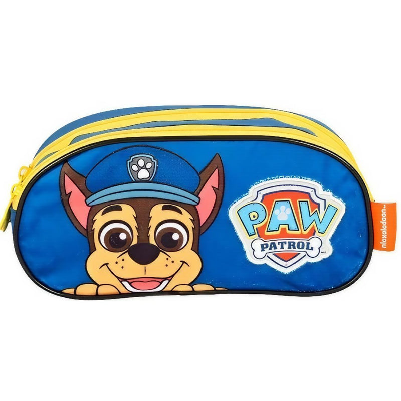 Estojo Patrulha Canina Duplo Chase Marshall Volta as Aula Escolar Infantil 40 Pens Crianças Ponto Criativo