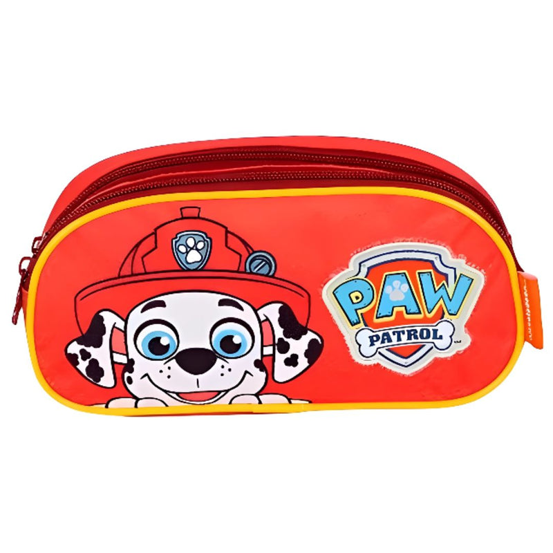 Estojo Patrulha Canina Duplo Chase Marshall Volta as Aula Escolar Infantil 40 Pens Crianças Ponto Criativo
