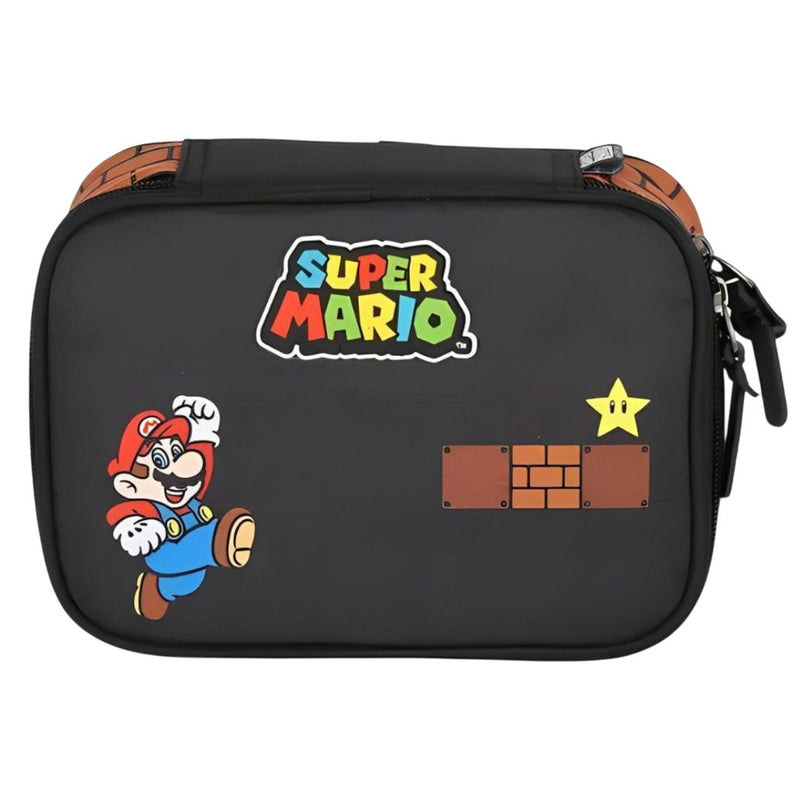 Estojo Box Escolar Super Mario Grande Juvenil Elástico 100 Pens Menino Nintendo Volta às Aulas Jogo