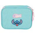 Estojo Box Stitch Disney Escolar Juvenil 100 Pens 36 Elástico Volta Aulas Organizador