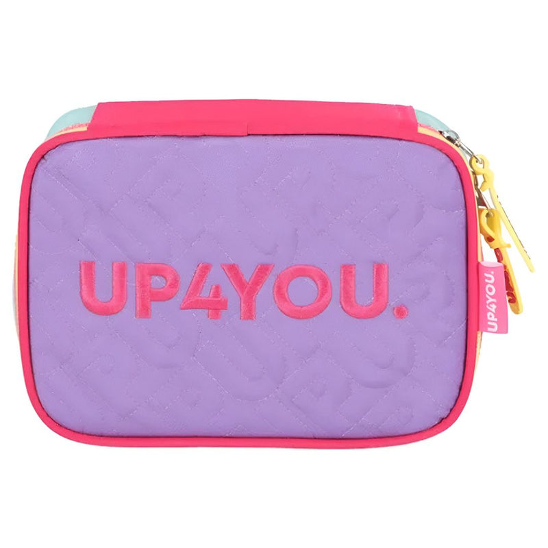 Estojo Box Escolar Up4You 100 Pens Juvenil Menina Espaçoso 36 Elásticos Moderno Organizador Grande