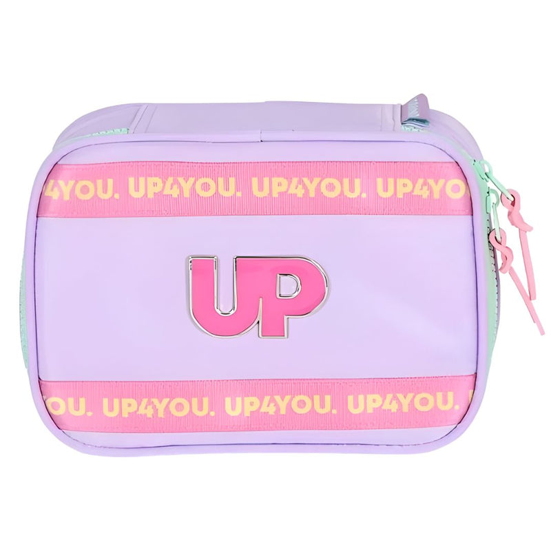 Estojo Box Escolar Up4You Menina 100 Pens Organizador 36 Elásticos Espaçoso Juvenil Grande Estudo