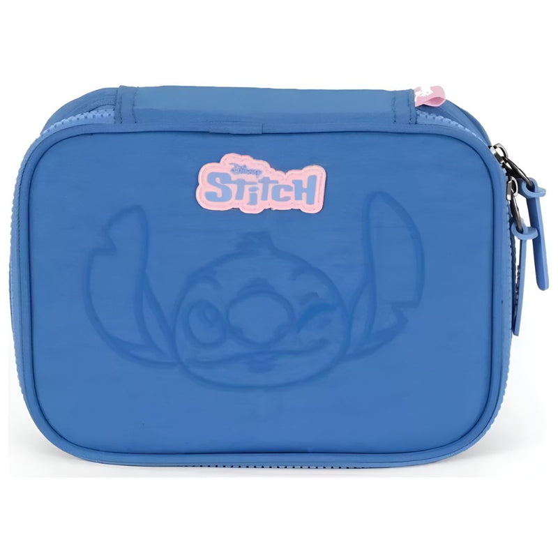 Estojo Box Stitch Disney Escolar Juvenil 100 Pens 36 Elástico Volta as Aulas Organizador