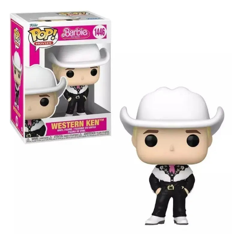 Boneco Funko Pop Barbie Ken Western Cowboy 1446 Brinquedo Criança Presente Coleção Ken Filme Barbie Colecionável Megalomania