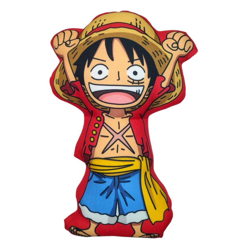 Almofada 3D Incrível Monkey D Luffy One Piece Chapéu de Palha Detalhado Apaixonados Animes Mangás Decoração Estilo Geek