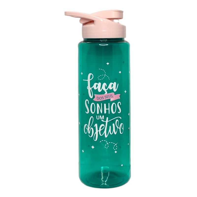 Garrafa Água Squeeze 750 ml Faça Dos Seus Sonhos Objetivo Caminhada Academia Gym Sude Presentes