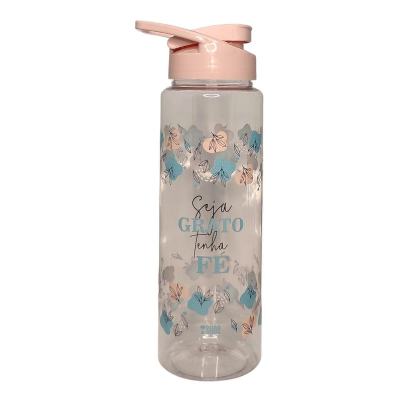 Garrafa Squeeze 750ml Seja Grato Tenha Fé Academia Esporte Passeio ViagemPresentes