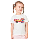 Camiseta Infantil Branca Girl Power Princesas Menina Passeio Festa Presente Megalomania
