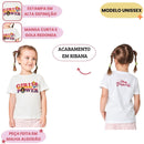 Camiseta Infantil Branca Girl Power Princesas Menina Passeio Festa Presente Megalomania