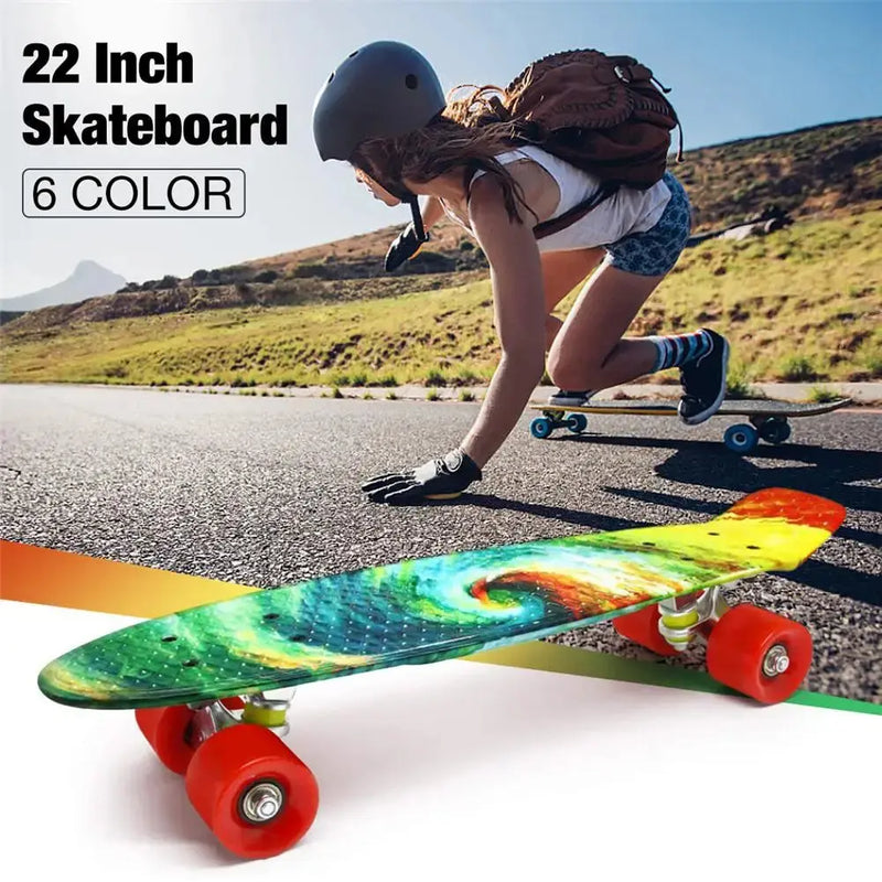 Brinquedo Retro Mini Cruiser Skateboard para Crianças Durável Portátil 22 Polegadas Iniciantes Esportes Meninos Juventude Brinquedo Presente Criança Aliexpress