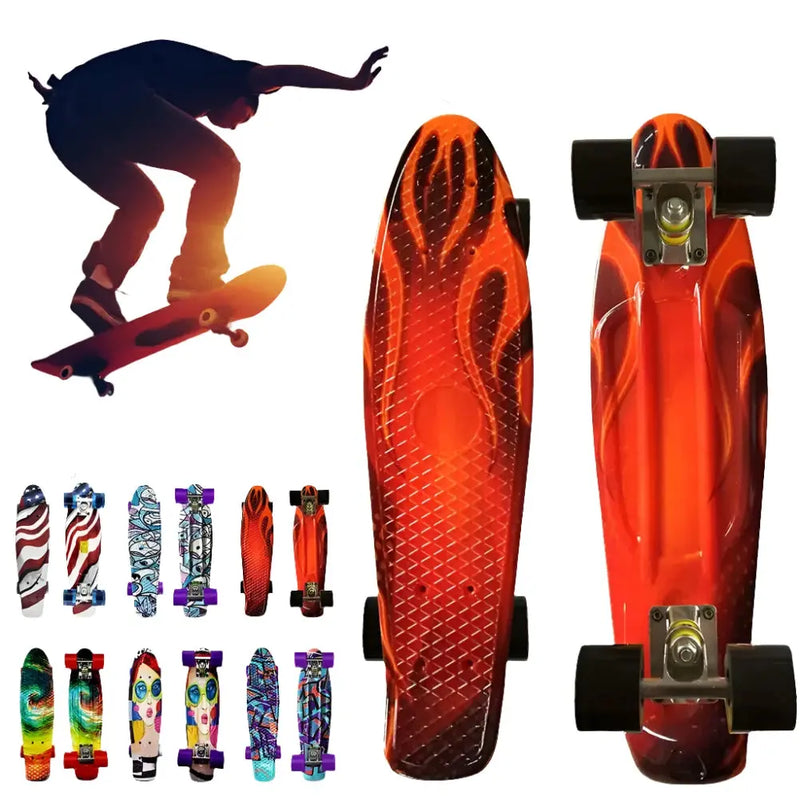Brinquedo Retro Mini Cruiser Skateboard para Crianças Durável Portátil 22 Polegadas Iniciantes Esportes Meninos Juventude Brinquedo Presente Criança Aliexpress