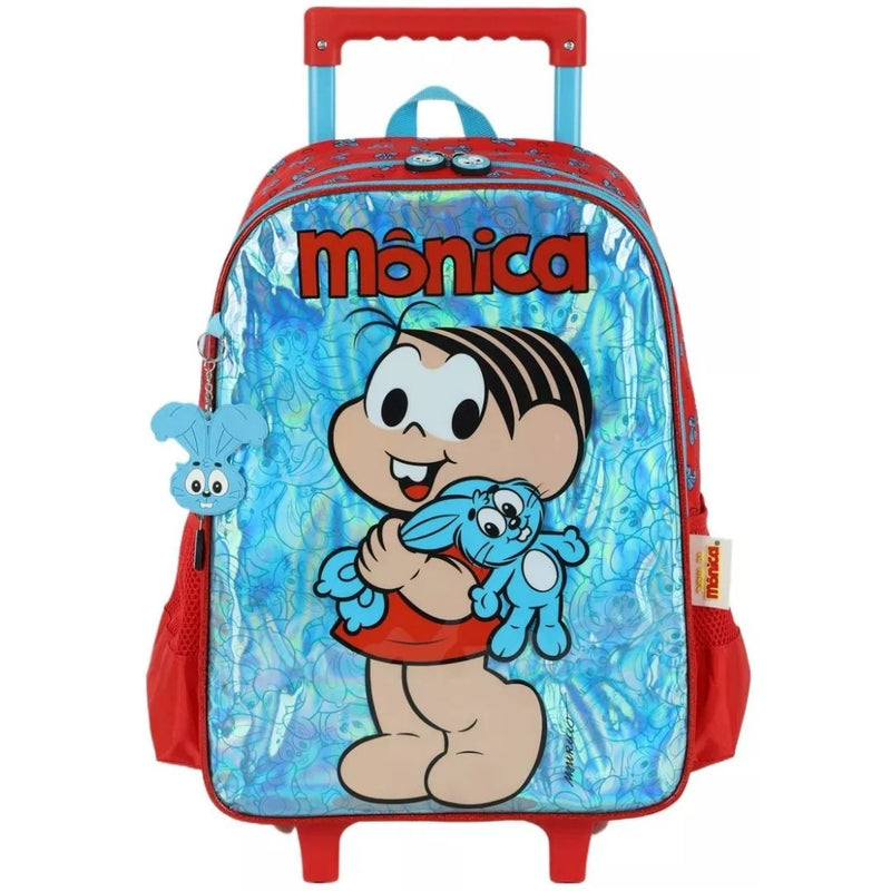 Mochila de Carrinho Turma da Mônica Magali Infantil Volta as Aulas Menina Espaçosa Escolar