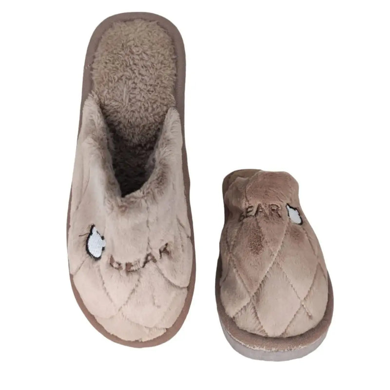 Pantufa Calçado Bear Urso Feminino Pelucia Inverno Presente Megalomania
