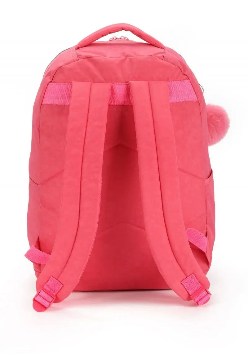Mochila de Costas com Bolso Frontal Salmão para Escola Faculdade - Luxcel Megalomania