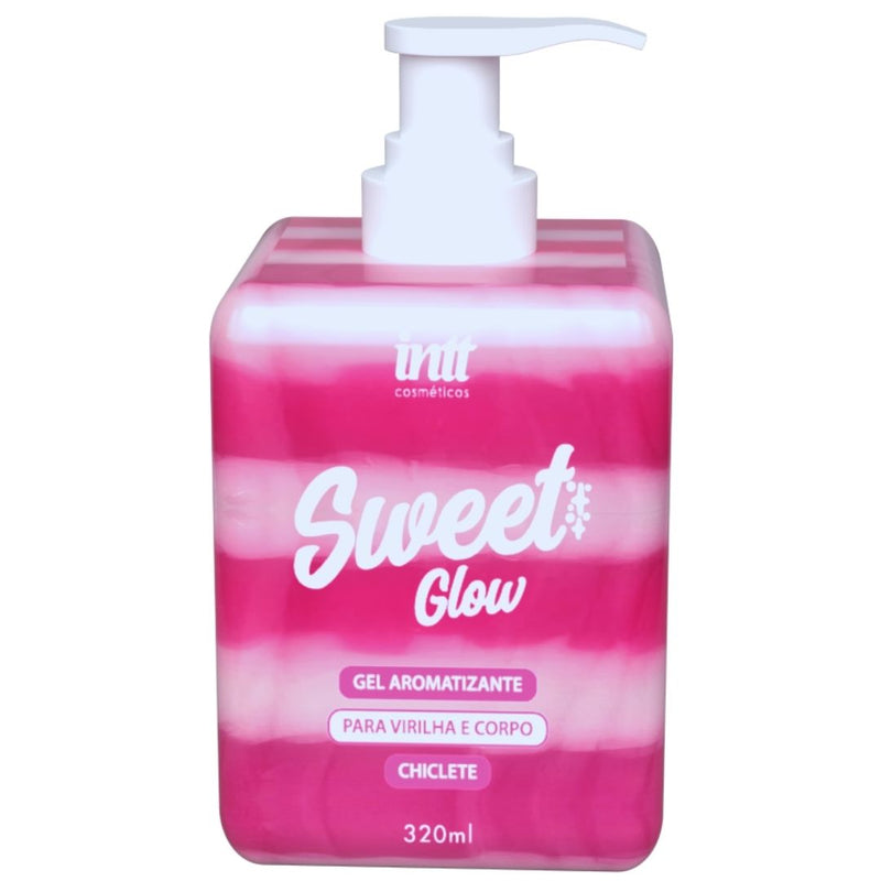 Sweet Glow Gel Aromatizante Hidratante Beijavél Virilha e Corpo Aroma Chiclete 320ml Megalomania