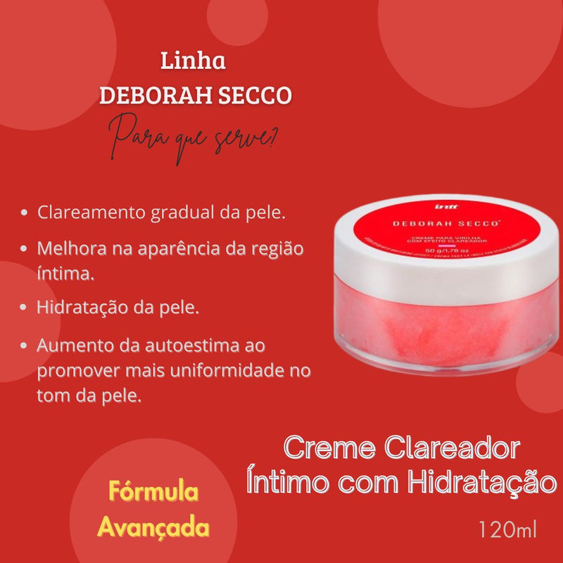 Clareador ìntimo Deborah Secco Tira Manchas Virilha Axilas Corpo Hidratante Megalomania