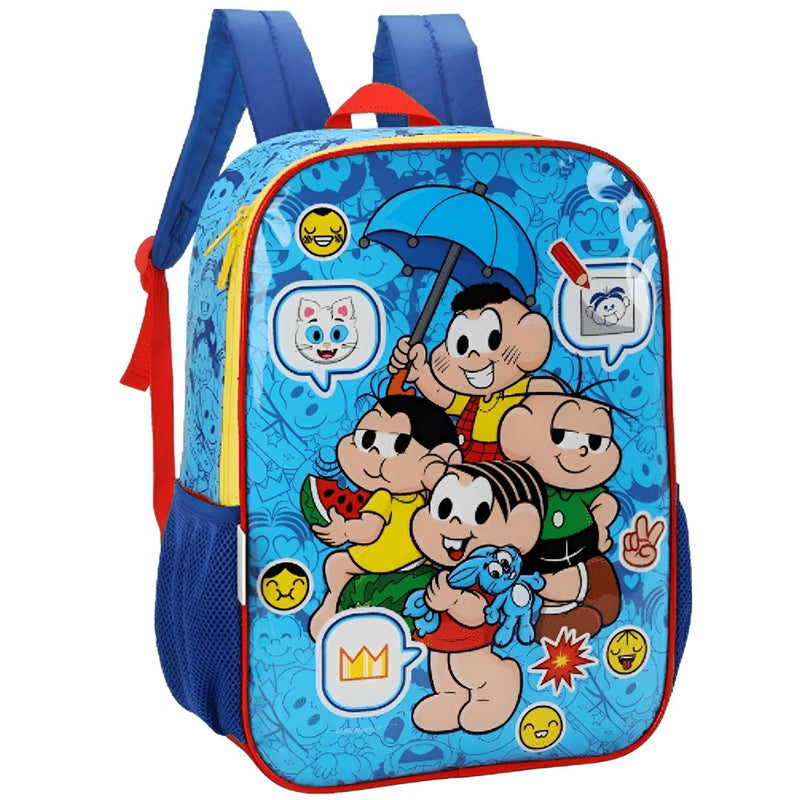 Mochila De Costas Turma da Mônica Cebolinha Infantil Escolar  Volta as Aulas Passeio Viagem Criança Menino Menina