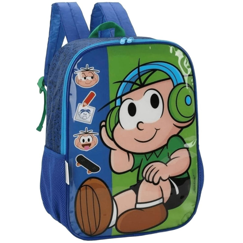 Mochila De Costas Turma da Mônica Cebolinha Infantil Escolar  Volta as Aulas Passeio Viagem Criança Menino Menina