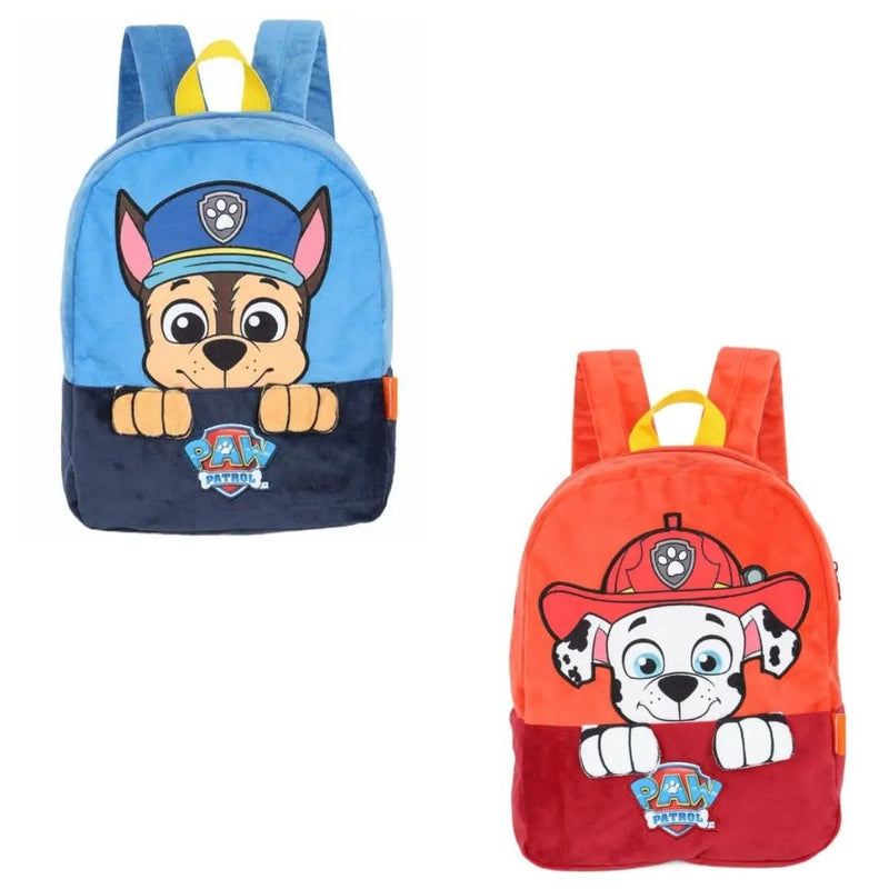 Mochila de Costas Patrulha Canina Veludo Infantil Volta as Aulas Passeio Chase Marshall Criança