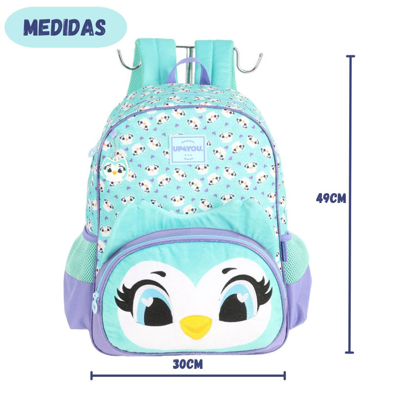 Mochila Costas Coala Coruja Meninas Escolar Fofo Pelúcia Violeta Verde Infantil Juvenil Grande