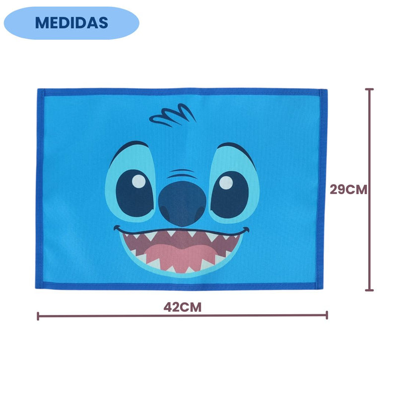 Jogo Americano Infantil Stitch 02 Peças Disney Mesa Divertido Apaixonante Criança Resistente Durável