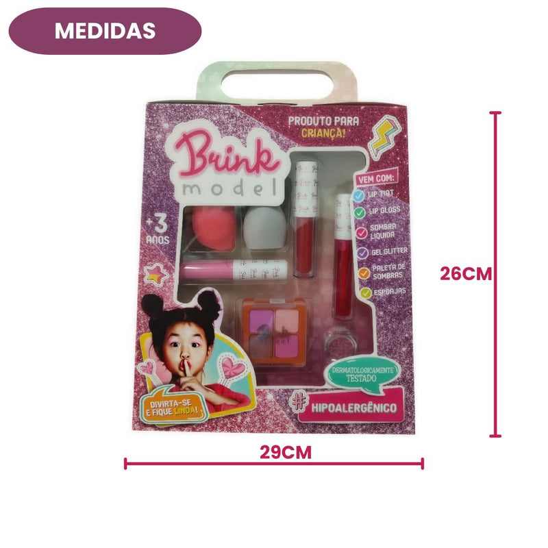 Kit Beleza Maquiagem Diversão Infantil Menina Dia das Crianças Presente