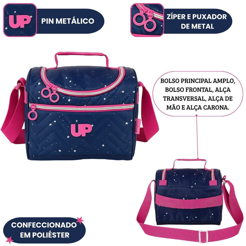 Lancheira Térmica Feminina Transversal Escolar Juvenil Adolescente Bolsa Lanche Adolescente Ponto Criativo