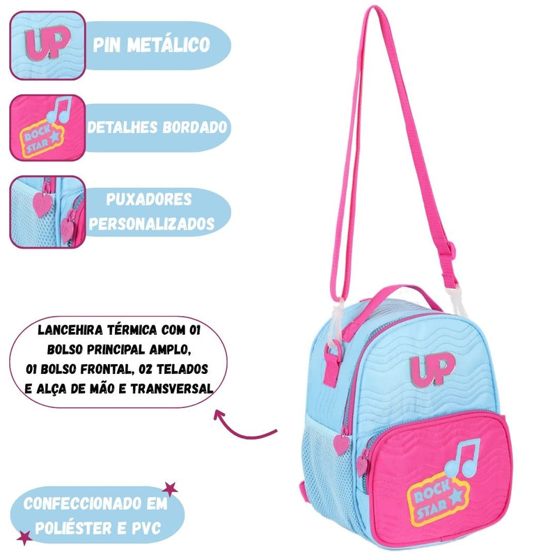 Lancheira Térmica Transversal Escolar Passeio Juvenil Resistente Bolsa Adolescente Lanche Feminino
