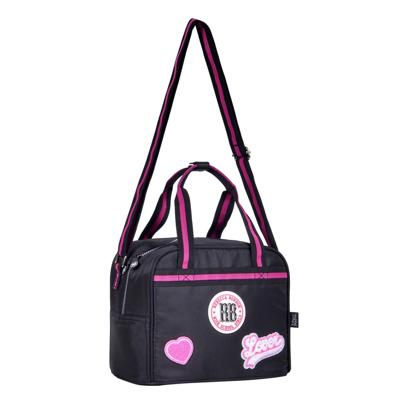 Lancheira Térmica Duas Alças Rebecca Bonbon Preto Rosa Azul Lanche Fashion Feminino Juvenil Escolar Clio Megalomania