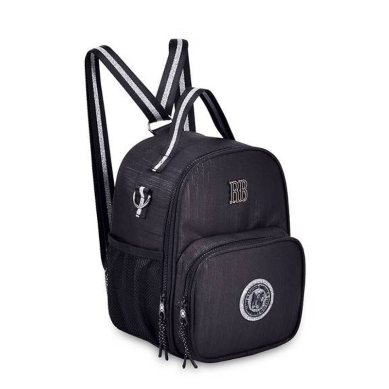 Kit Mochila Carrinho Rebecca Bonbon Preto Lancheira Térmica Estojo Box Juvenil Escolar Meninas Chaveiro Clio