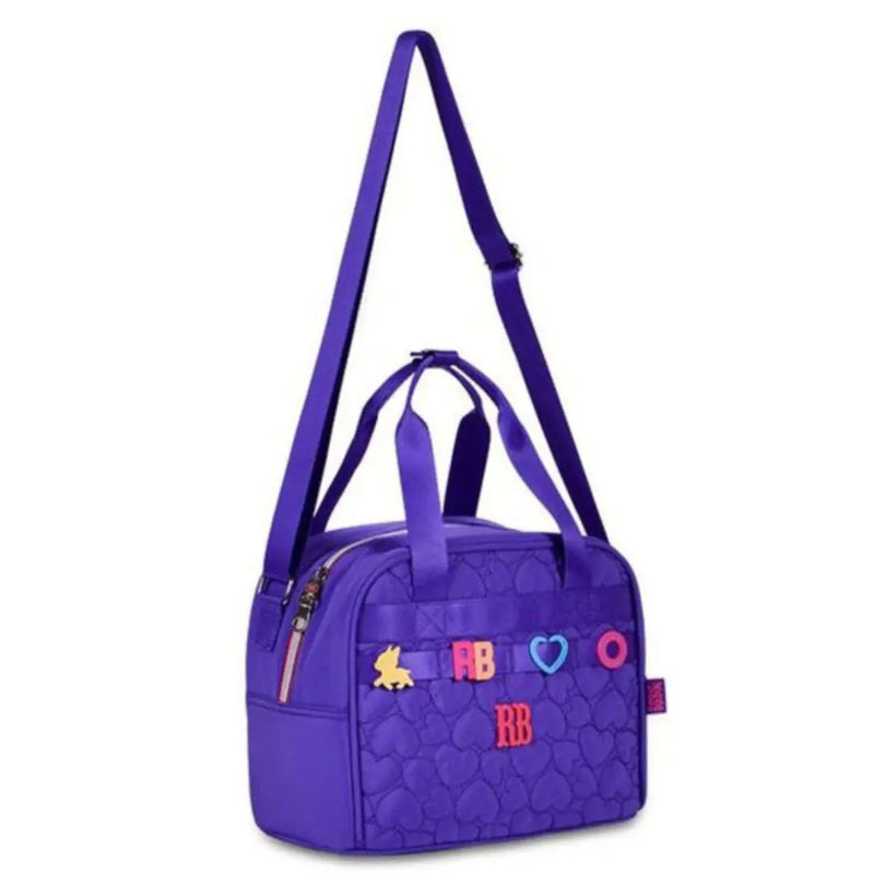 Kit Mochila Costas Rebecca Bonbon Roxo Lancheira Térmica Estojo Box Juvenil Escolar Feminino Chaveiro Clio Megalomania