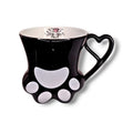 Caneca de Porcelana 300ml Gatinho Pata Presente Café Chá Leite Xícara Asa Coração Ponto Criativo