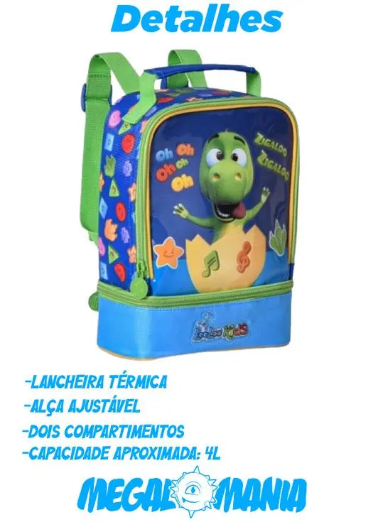 Lancheira Térmica Infantil LooLoo Kids Escolar Creche Kids - Clio Megalomania