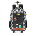 Mochila de Rodinha Escolar Jogo Super Mario Juvenil Nintendo Costas Meninos Game Espaçosa Grande
