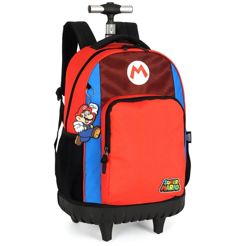 Mochila de Rodinhas Super Mario Gamer Volta as Aulas Jogo Nintendo Juvenil Meninos Espaçosa