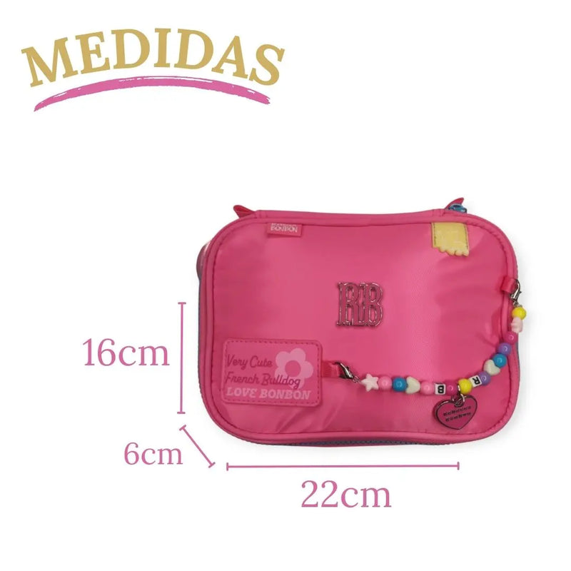 Estojo Box Rebecca Bonbon Miçangas Verde Claro Rosa Preto Roxo Juvenil Lápis Escolar Chaveiro Meninas Feminino Clio Megalomania