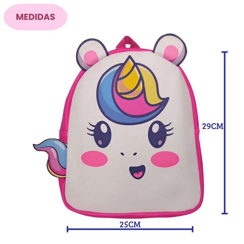 Mochila de Costas Unicornio Rosa Feminina Bolsa Escolar Meninas Volta Às Aulas
