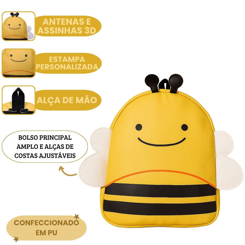 Mochila de Costas Abelhinha Bolsa Escolar Volta Às Aulas Meninas Criança Passeio Infantil Juvenil