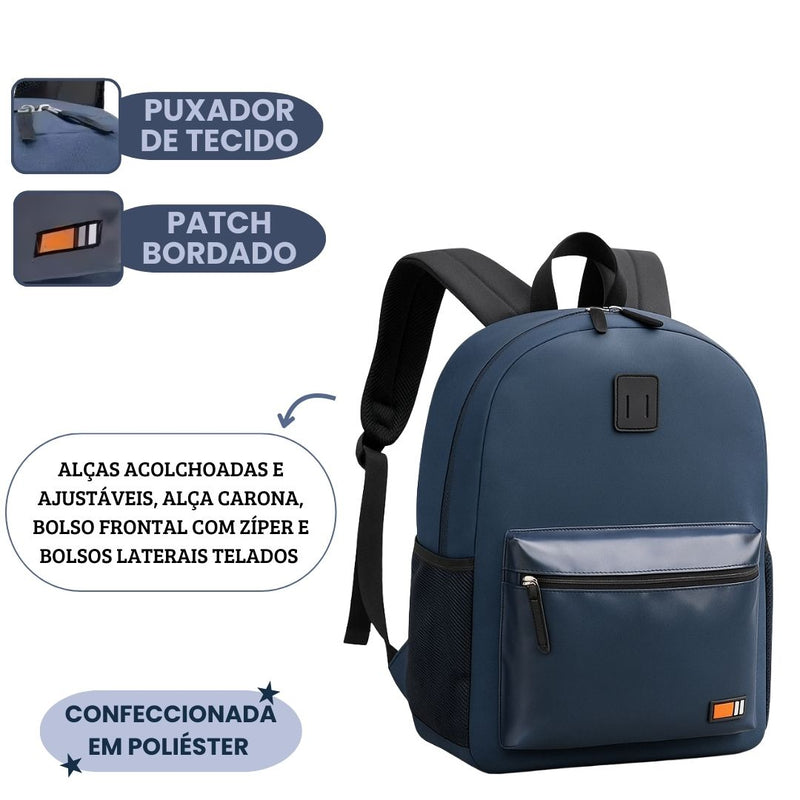 Mochila de Costas Sport Collection Passeio Escolar Estudo Resistente Faculdade Aulas Ponto Criativo
