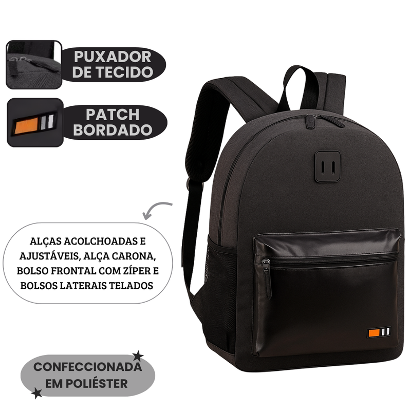 Mochila de Costas Sport Collection Passeio Escolar Estudo Resistente Faculdade Aulas Ponto Criativo