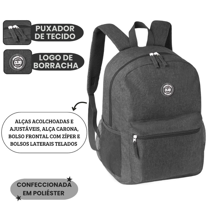 Mochila de Costas Juvenil Escolar Faculdade Authentic Clio Passeio Volta Aulas
