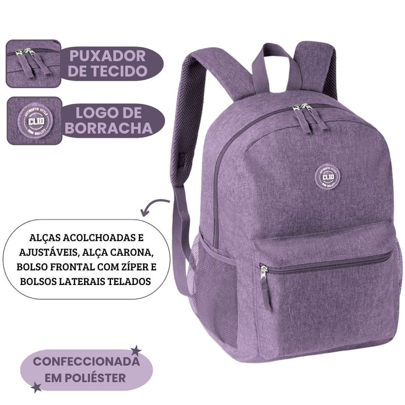 Mochila de Costas Juvenil Escolar Faculdade Authentic Clio Passeio Volta Aulas
