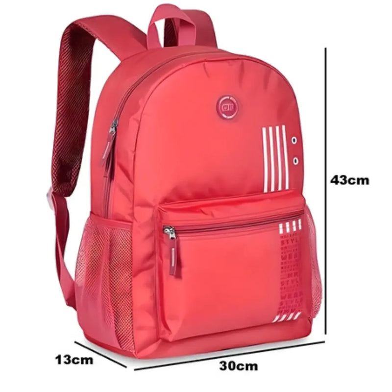 Mochila De Costas Clio Style Confortavel Prática Espaçosa Resistente Vermelha Rosa Roxa - Megalonania