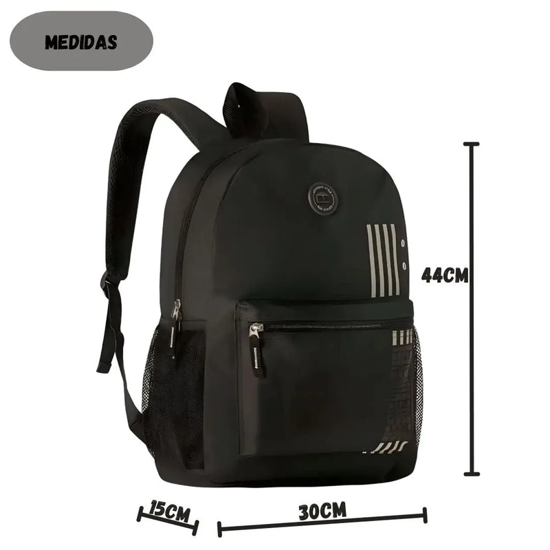 Mochila de Costas Escolar Sport com Bolsos Volta as Aulas  - Clio Megalomania