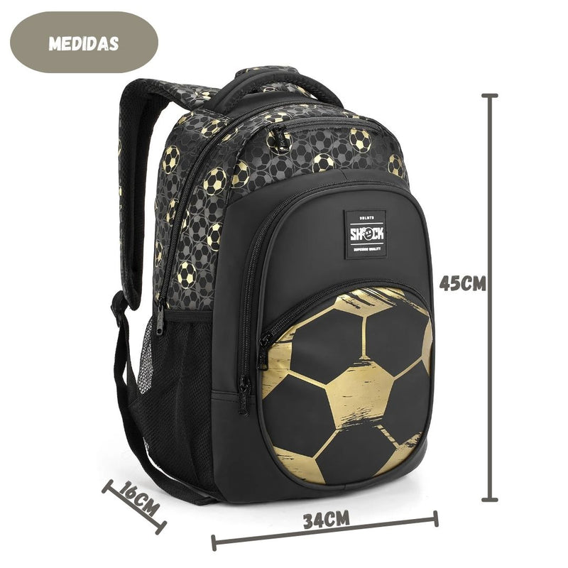 Mochila Grande Gamer e Futebol Seanite Shock MI41358 – Qualidade Seanite Original Escolar Menino Ponto Criativo