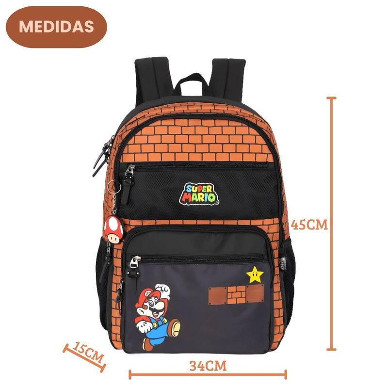 Mochila de Costas Super Mario Notebook Volta as Aulas Escolar Juvenil  Nintendo Meninos