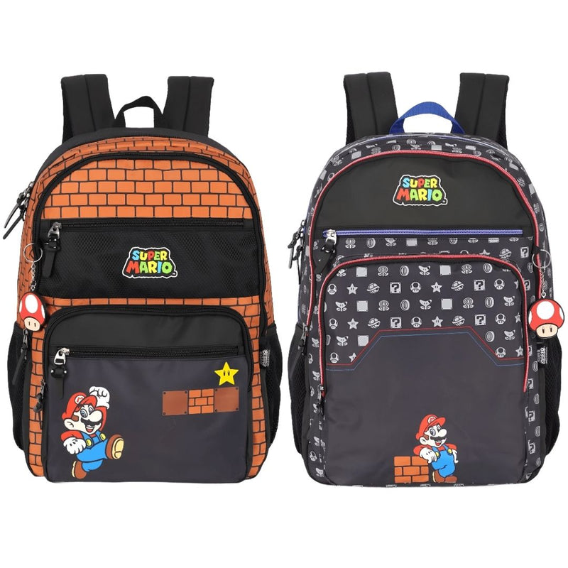 Mochila de Costas Super Mario Notebook Volta as Aulas Escolar Juvenil  Nintendo Meninos